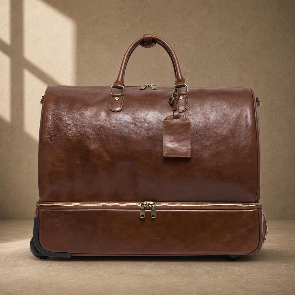 The Voyager Brown Rolling Duffle Bag
