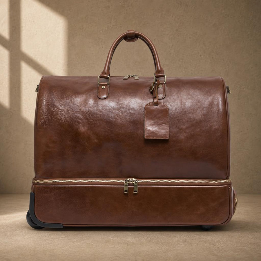 The Voyager Brown Rolling Duffle Bag