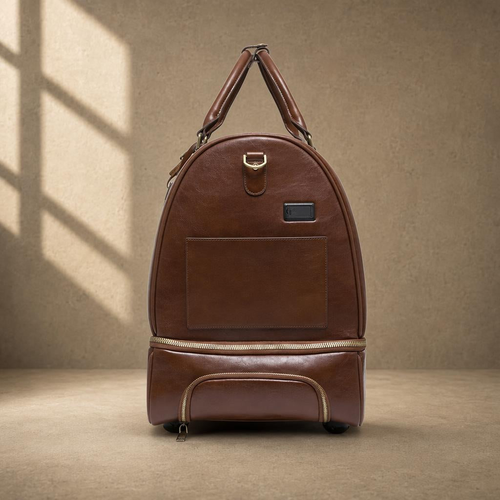 The Voyager Brown Rolling Duffle Bag
