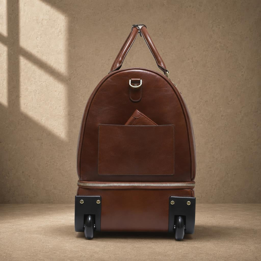 The Voyager Brown Rolling Duffle Bag