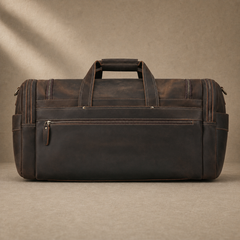 Leather Garment Weekender Duffle Bag