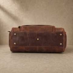 Brown Crazy Horse Leather Duffle Bag