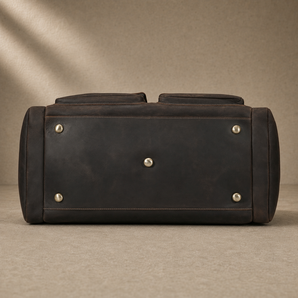 Leather Garment Weekender Duffle Bag