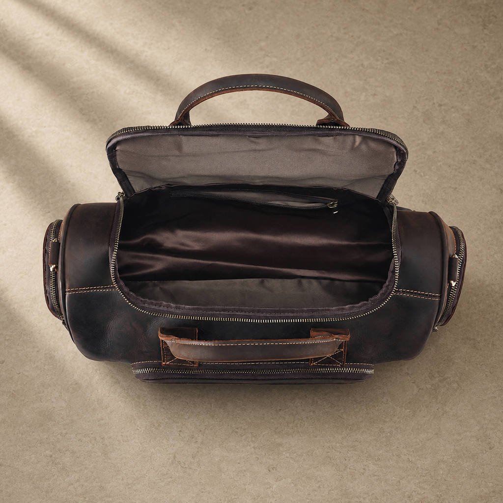 Crazy Horse Leather Weekender Duffle