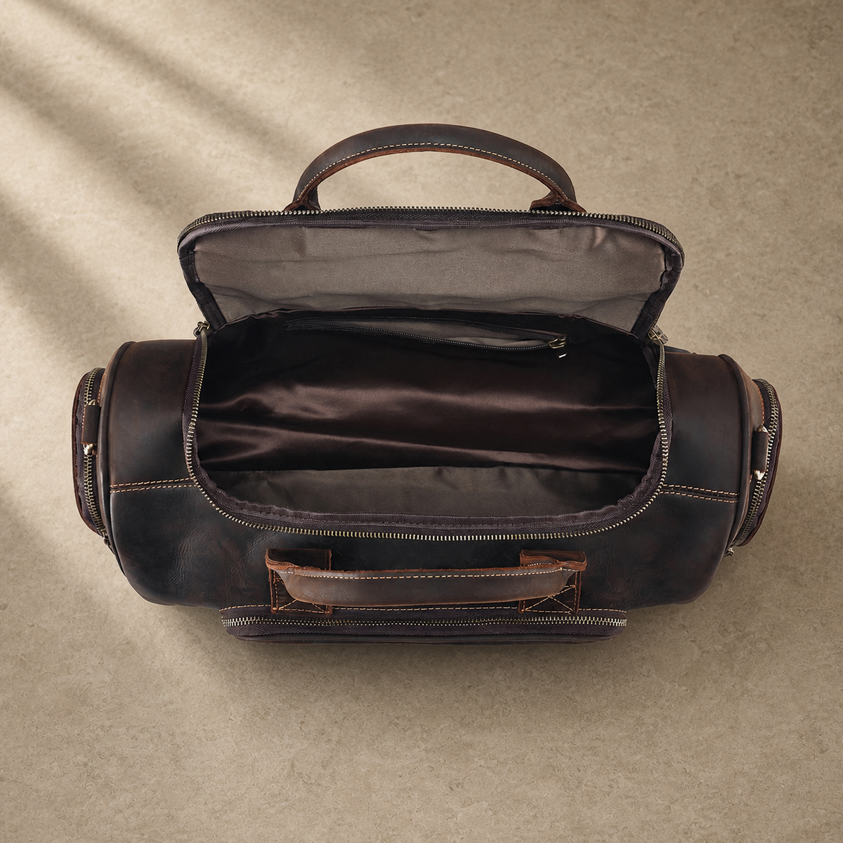 Crazy Horse Leather Weekender Duffle