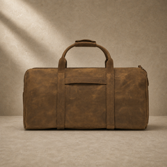 Vintage Leather Weekender Duffle Bag