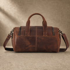 Brown Crazy Horse Leather Duffle Bag