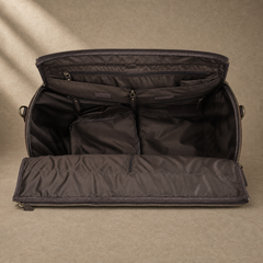 Leather Garment Weekender Duffle Bag