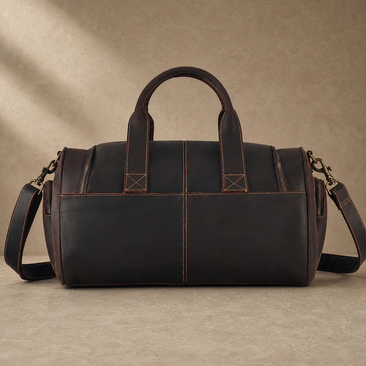 Crazy Horse Leather Weekender Duffle