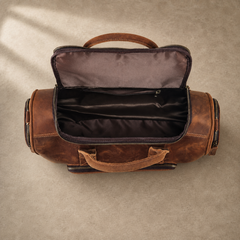 Brown Crazy Horse Leather Duffle Bag