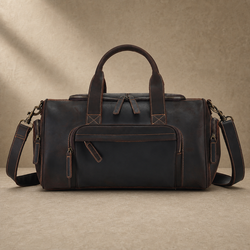 Crazy Horse Leather Weekender Duffle