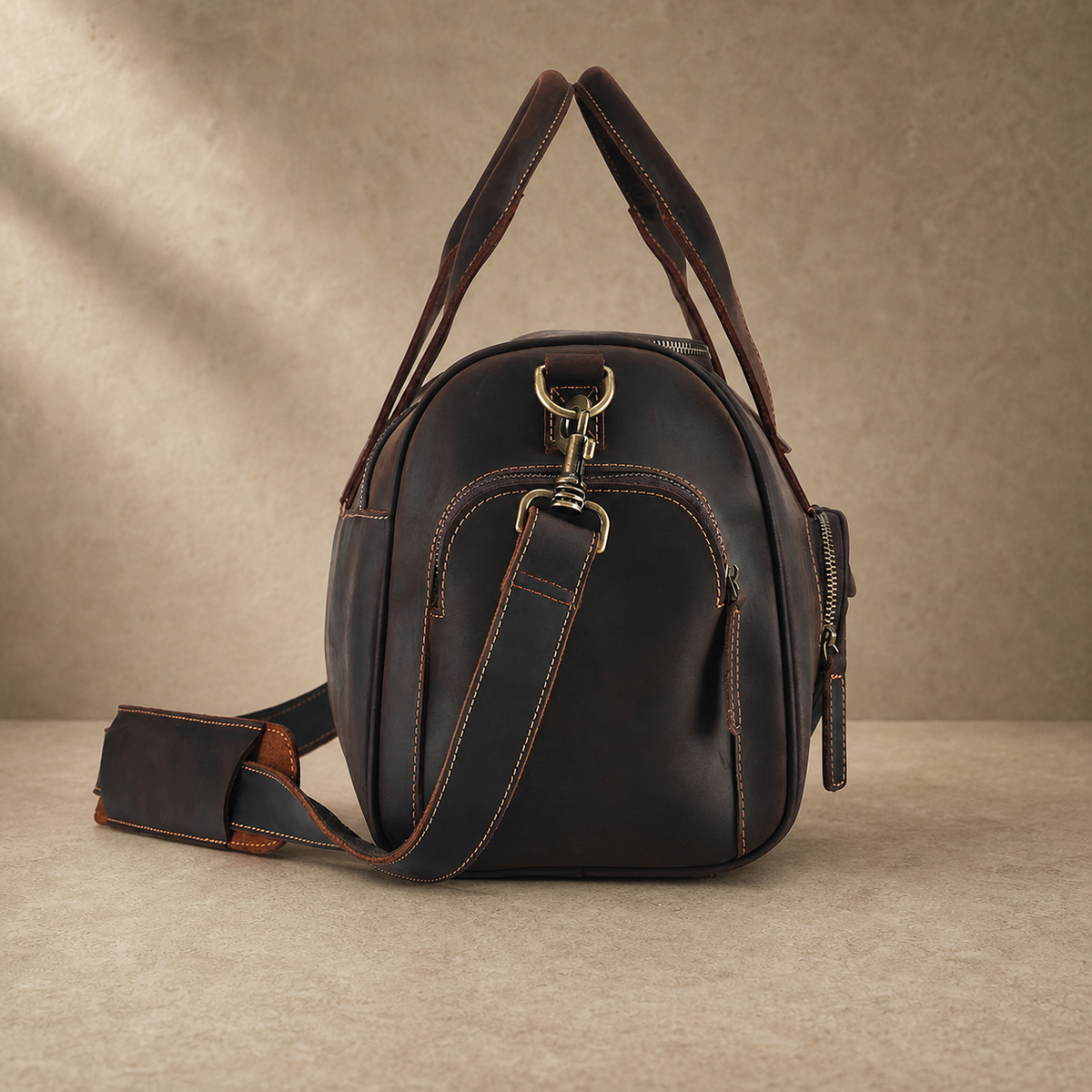 Crazy Horse Leather Weekender Duffle
